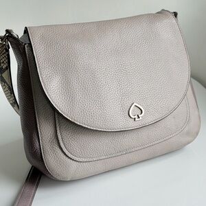 Kate Spade Kailee Logo Purse Medium Flap Pebbled Leather Shoulder Bag